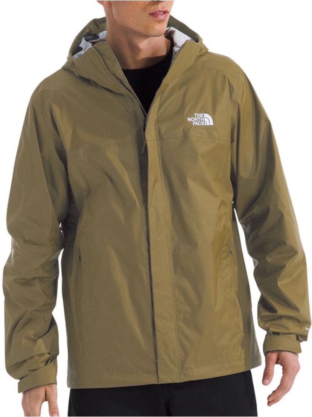 The North Face Men's Olive Rain Jacket with Hood